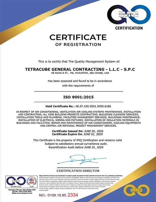 ISO 9001:2015 Certificate